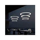 Sonneman 2076.25 3 Lights Satin Black 50W Arctic Rings LED Ring Pendant