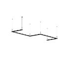 Sonneman 20QKZ46C 21 Lights Satin Black 96W Intervals Linear Beam Pendant