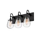 Sonneman 4288.25 3 Lights Satin Black 60W Chelsea Bath Bar