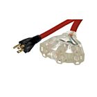 Vista Electrical 40410 15A 125V Outdoor 14/3 Sjtw-Lighted Triple Outlet (Pack of 10)