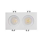 Votatec VO-SP3.5W12-120-D-5WAY-2H-WH Matte White 24W 3.5" 2 Heads Regressed Gimbal 5Way