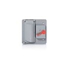 Leviton WP2SD-GY Plastic Two Gang Switch/Duplex