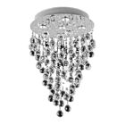 Young Lighting 1237FM9 Chrome 9-Lights Crystal Flush Mount