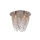 Young Lighting 1273FM5 Chrome 5-Lights Crystal Flush Mount